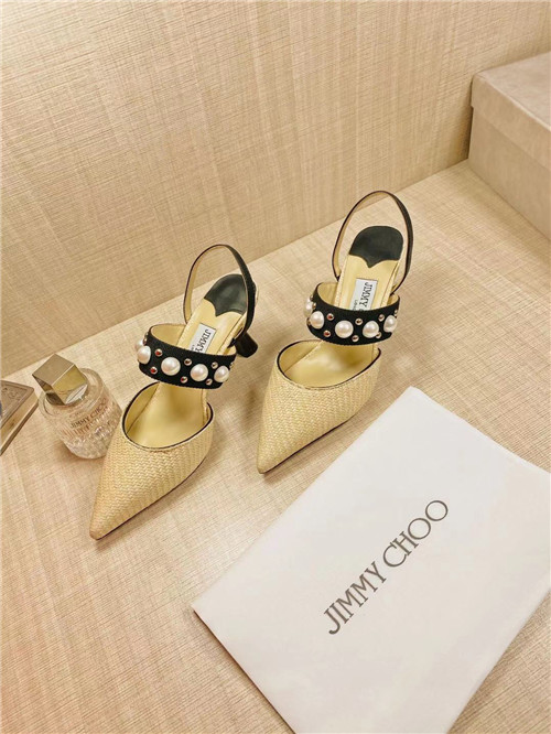 J1m*y Ch00 Pearl Heels Dupe pearl rivet high heel sandals