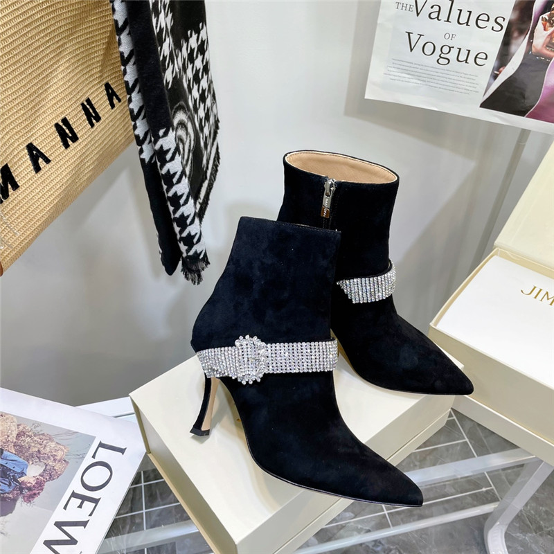 J1m*y Ch00 high heel short boots