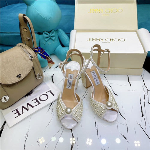 J1m*y Ch00 pearl block heels