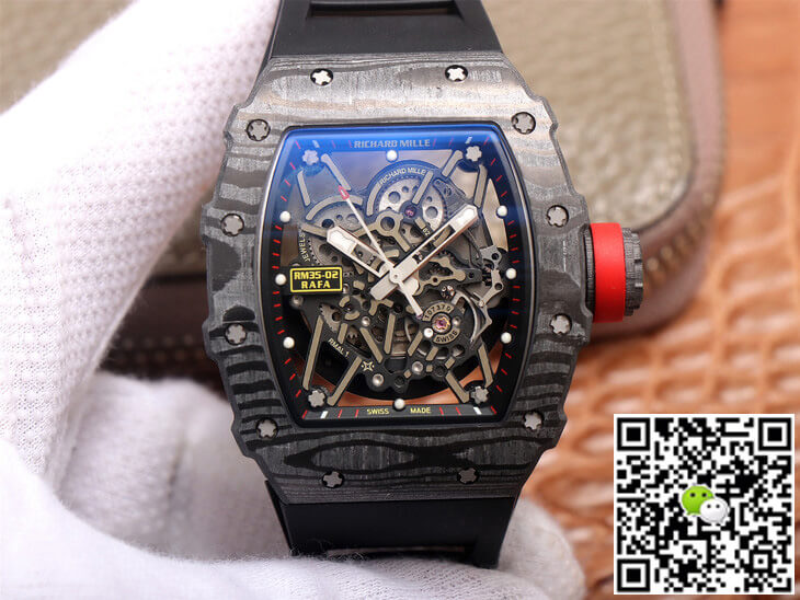 Replica Richard Mille RM35-02 1:1 Best Edition ZF Factory Carbon Fiber Case