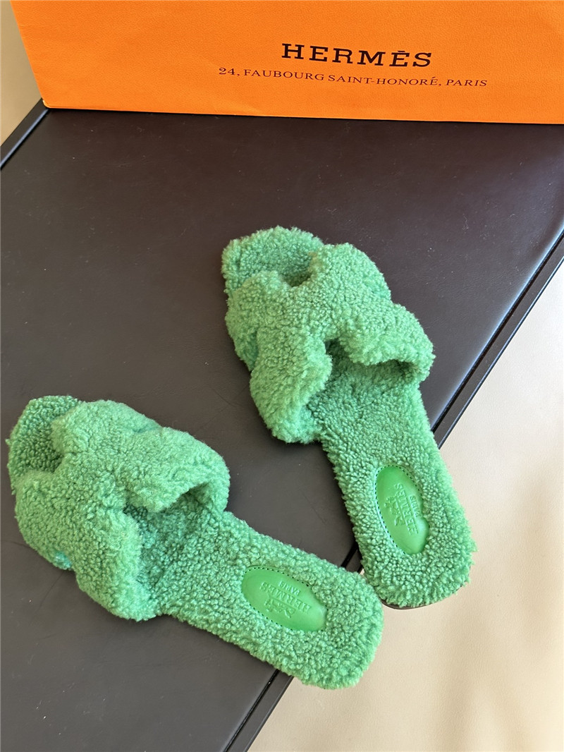 H**me5 fur roll cake hair H slippers