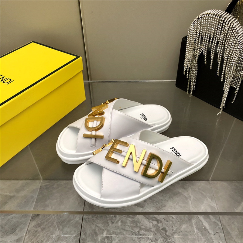 F**di cross flat sandals