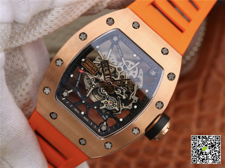 Replica Richard Mille RM035 Americas KV Factory 1:1 Best Edition Orange Strap
