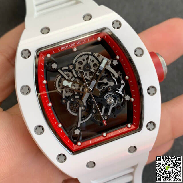 Replica Richard Mille RM055 1:1 Best Edition KV Factory V2 Ceramic Rubber Strap