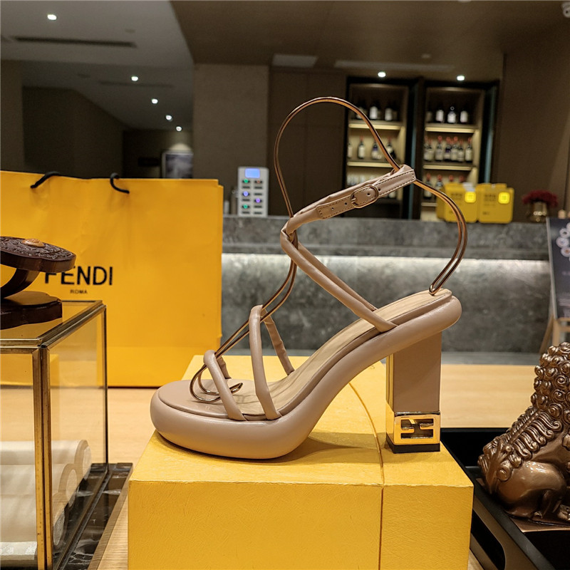 F**di color block haute couture sandals