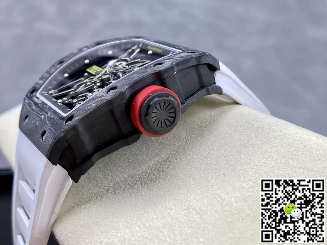 Richard Mille Replica RM35-02 1:1 Best Edition T+ Factory Carbon Fiber White Strap