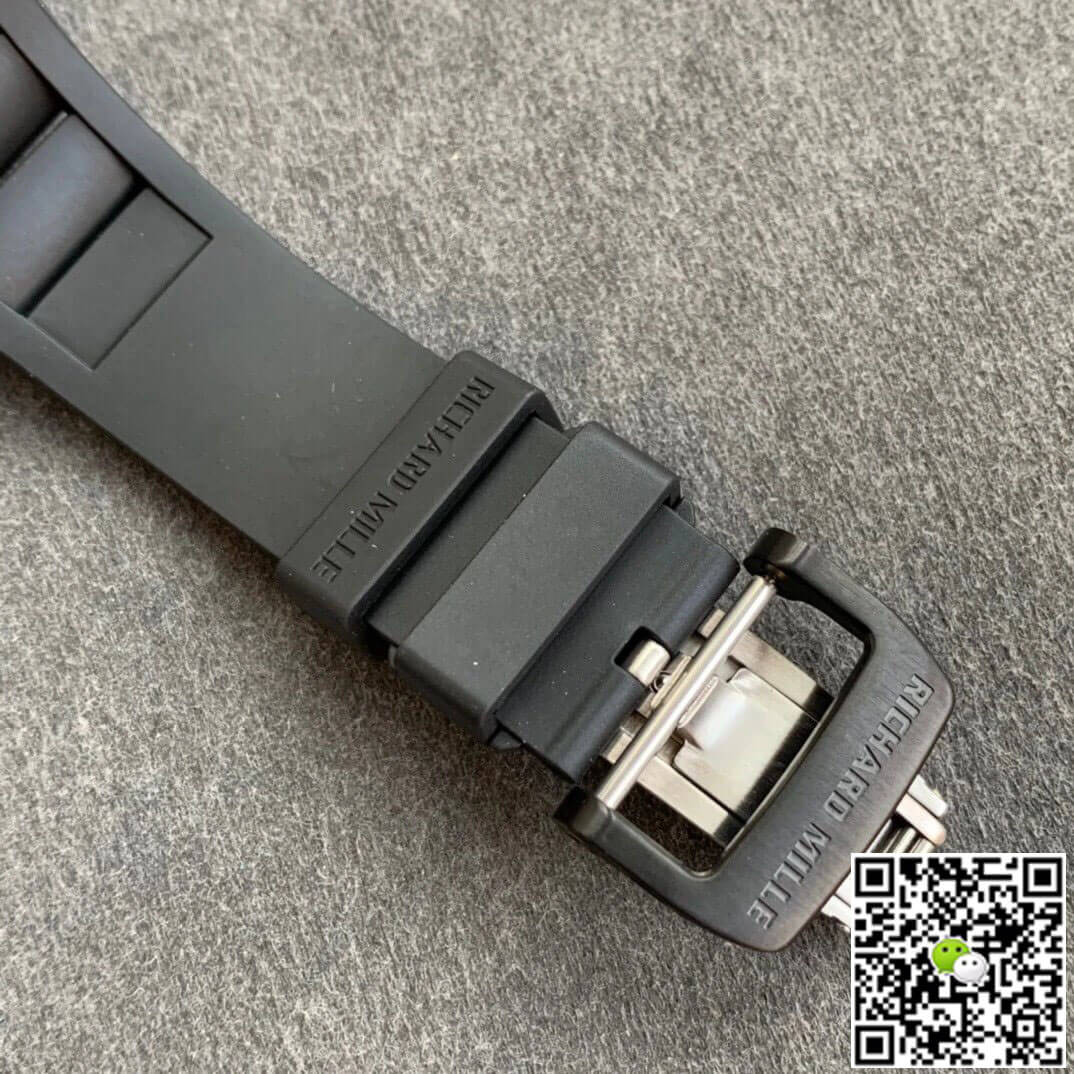 Replica Richard Mille RM055 1:1 Best Edition KV Factory V2 Black Ceramic Rubber Strap
