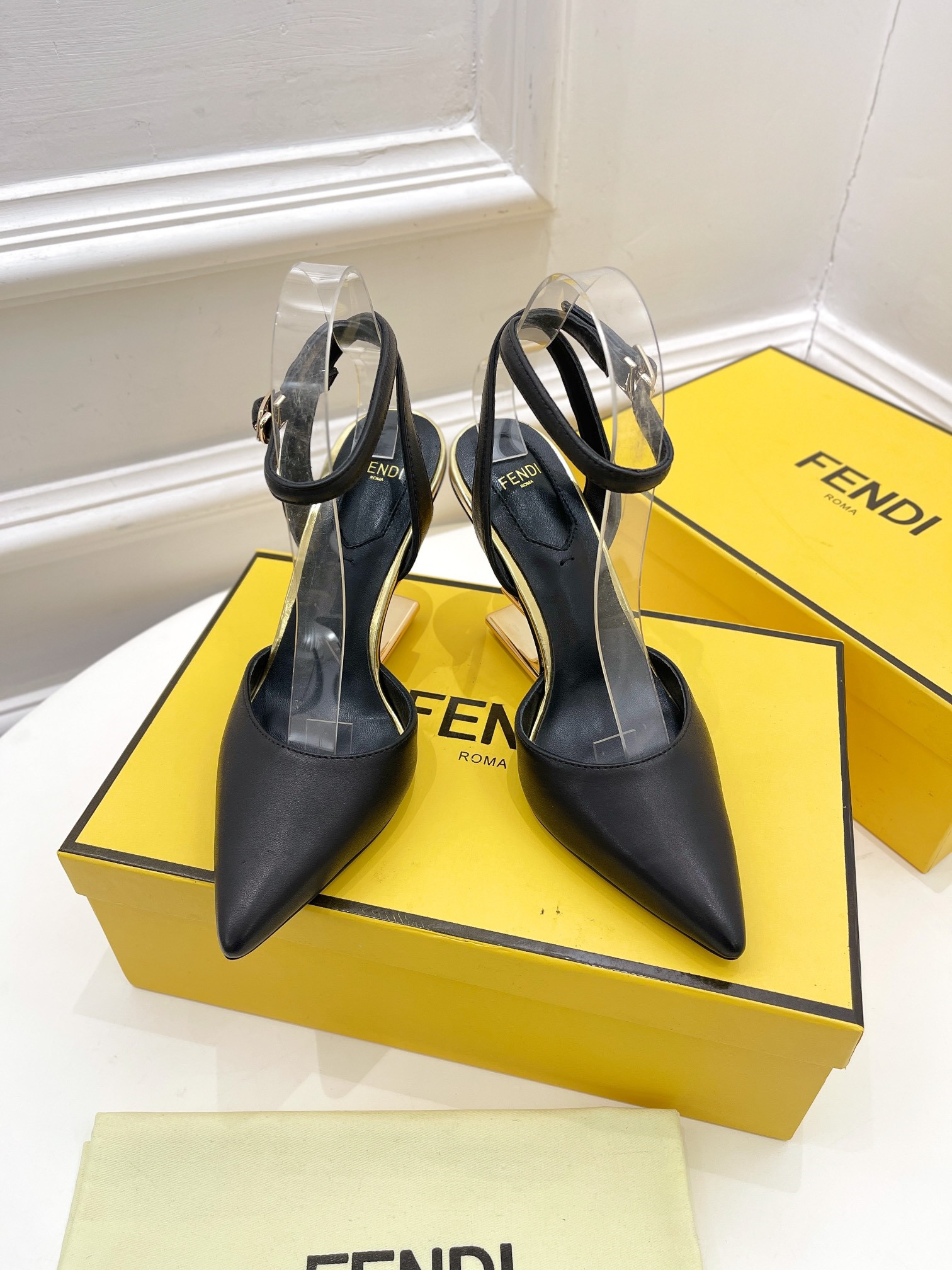 F**di first leather high-heel sandals