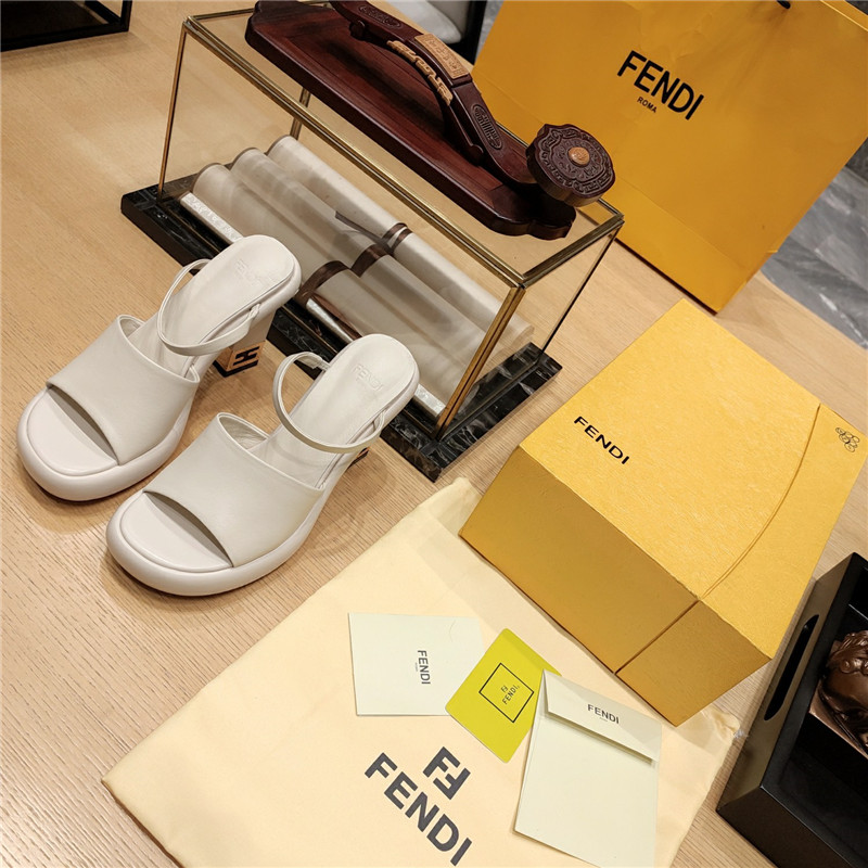 F**di block heel sandals