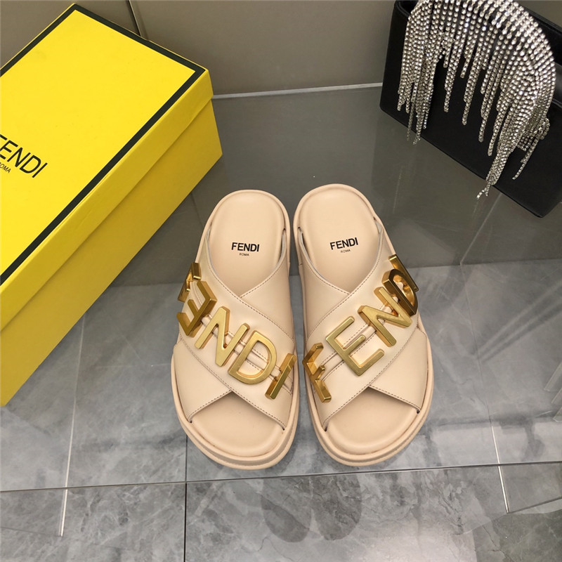 F**di cross flat sandals