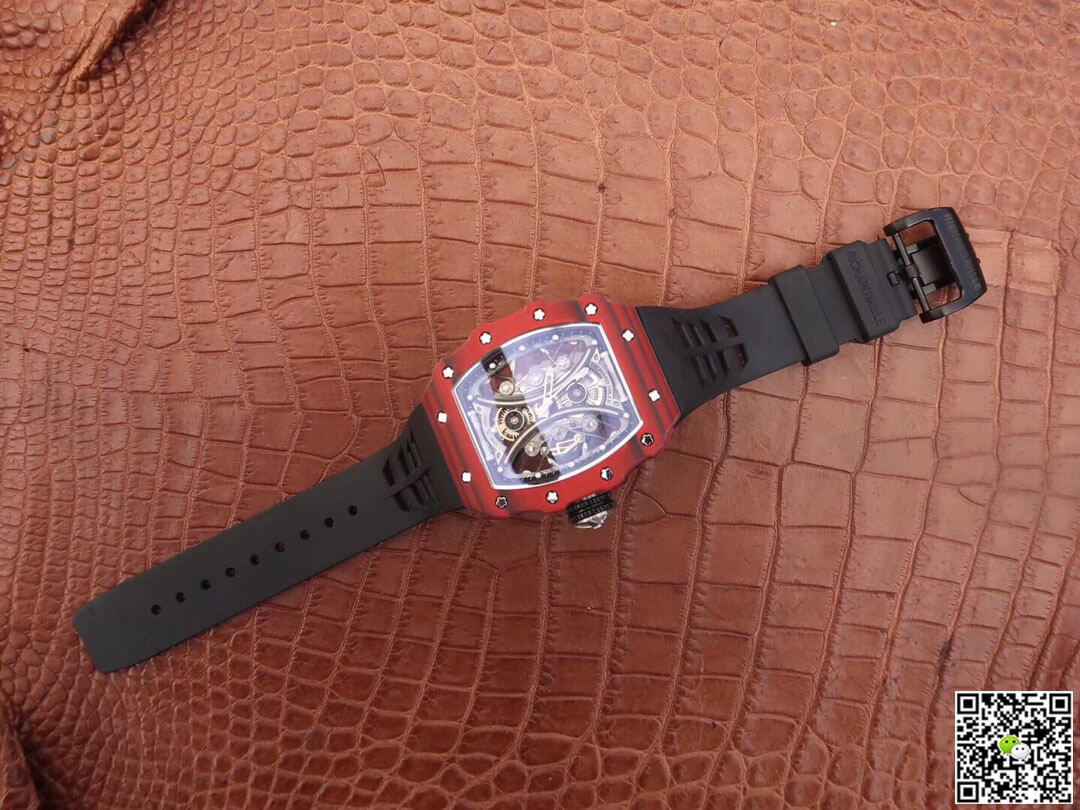 Replica Richard Mille RM53-01 1:1 Best Edition KV Factory TPT Carbon Fiber Black Strap