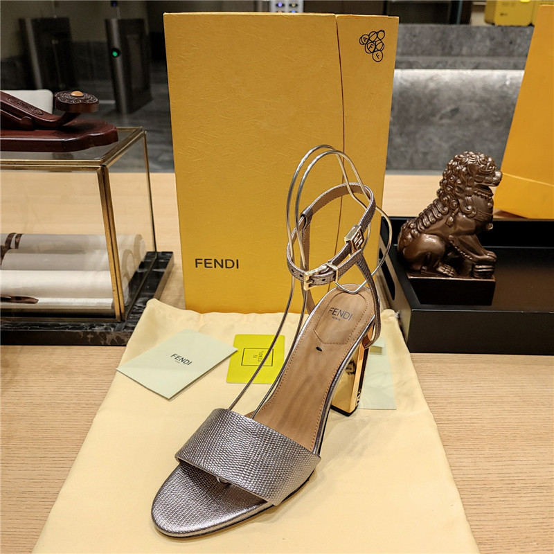 F**di electroplated high heel sandals