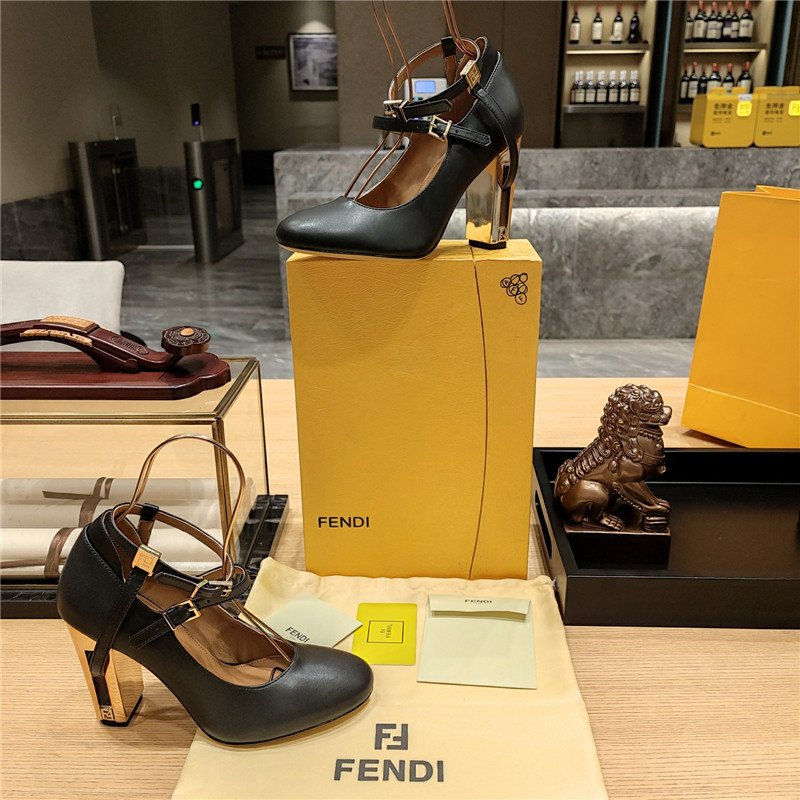 F**di electroplated high heel sandals