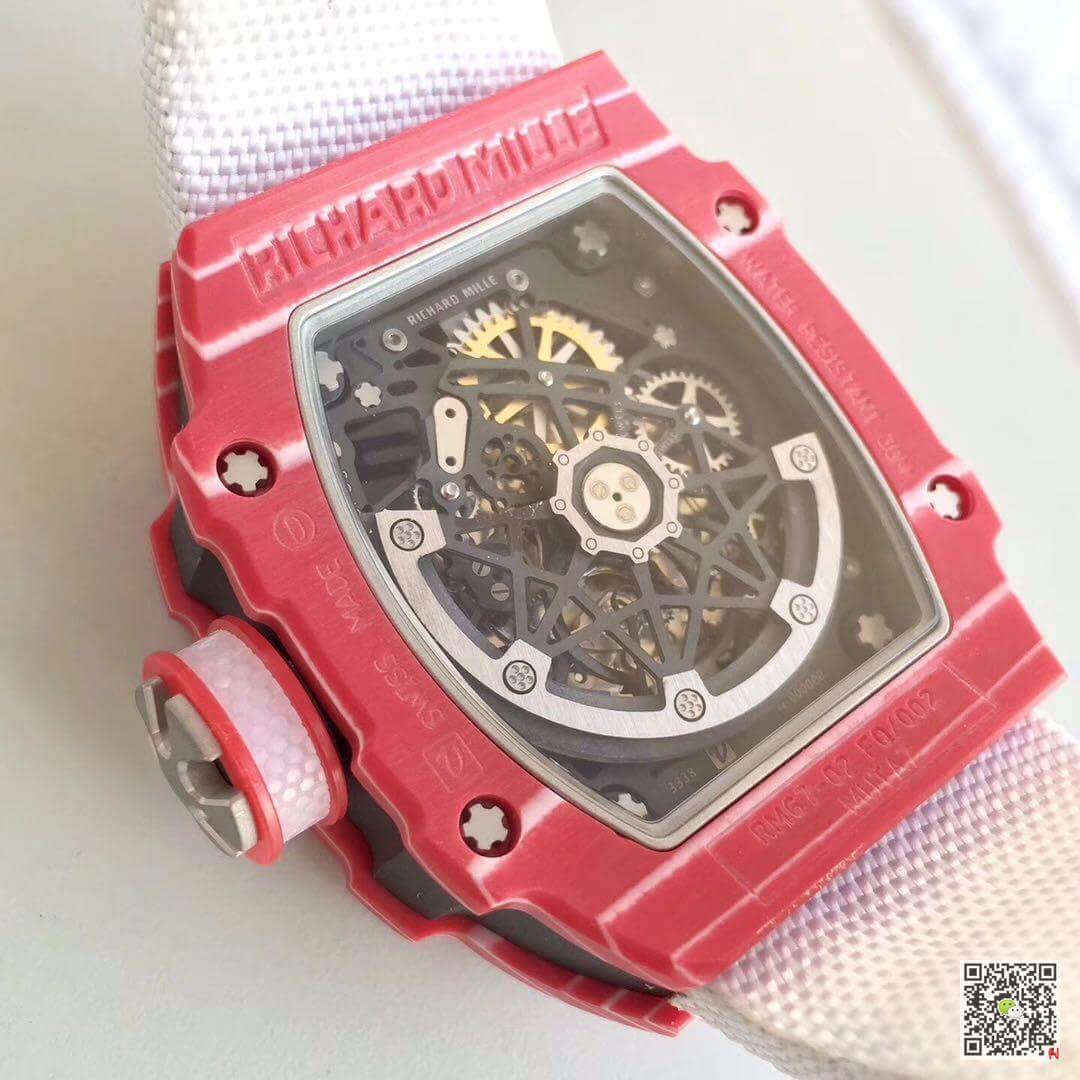 Replica Richard Mille RM67-02 KV Factory 1:1 Best Edition Swiss ETA8215 Red Forge Carbon Bezel