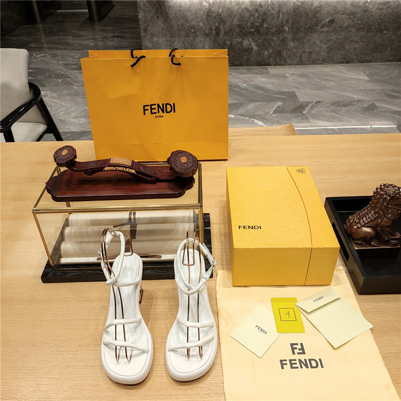 F**di color block haute couture sandals