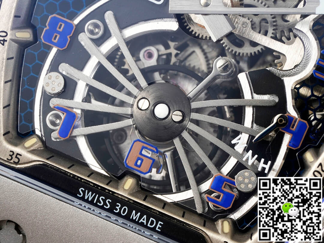 Replica Richard Mille RM21-01 1:1 Best Edition RM Factory Tourbillon Skeleton Dial Black Strap