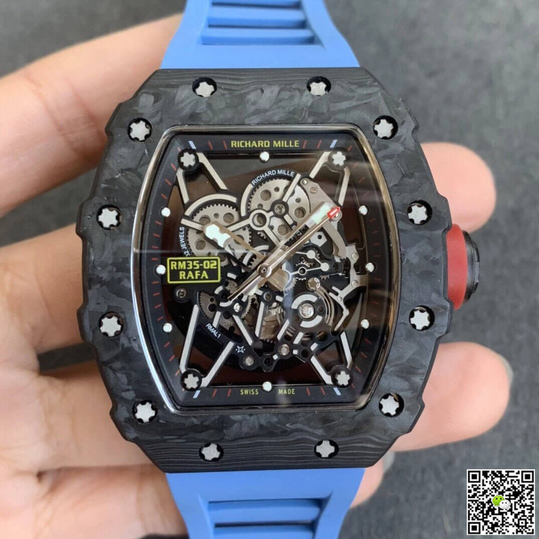Replica Richard Mille RM35-02 1:1 Best Edition KV Factory V3 Carbon Fiber Case