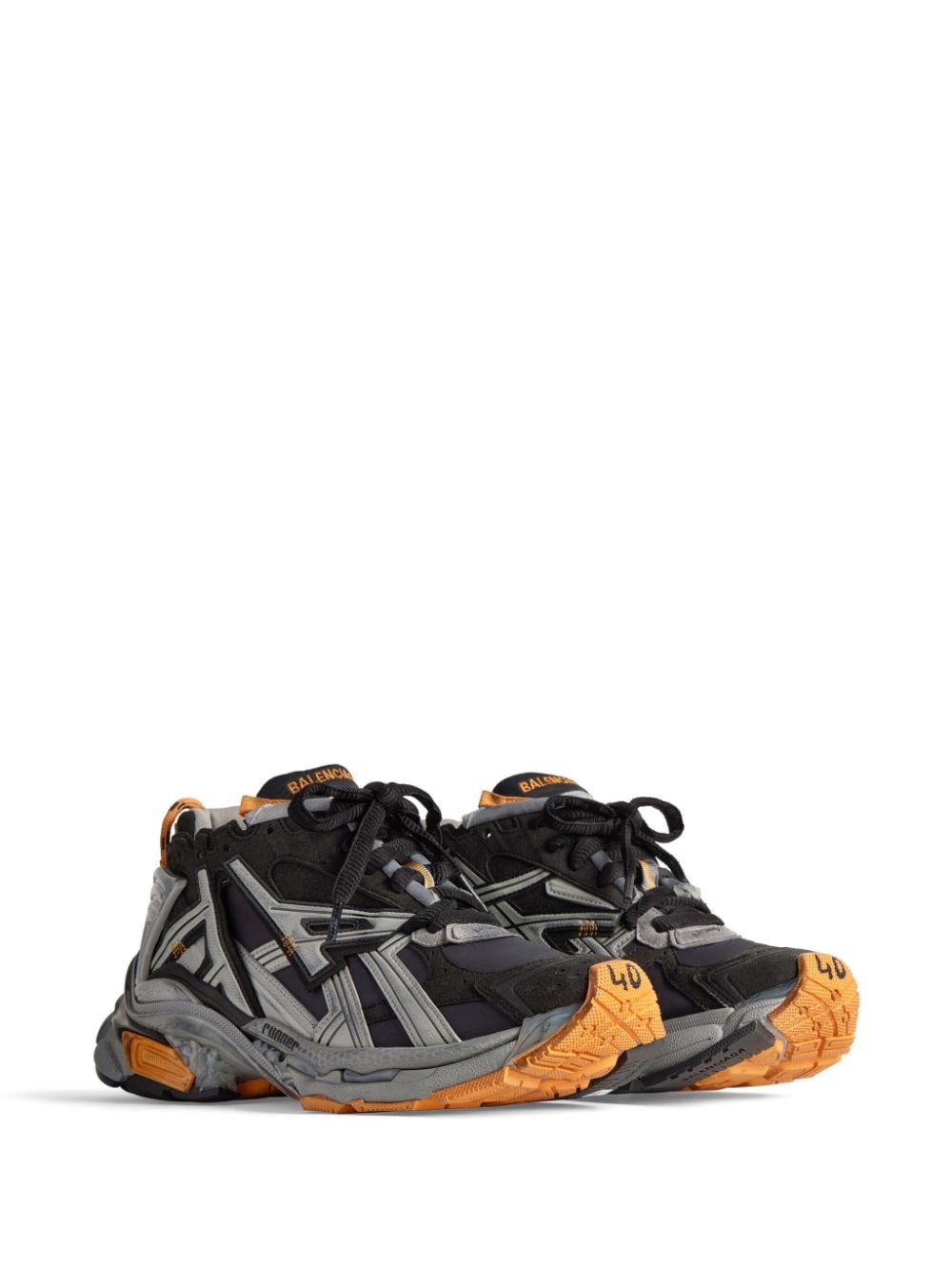 Ba1en*iaga Dupes Runner distressed panelled sneakers - Cola