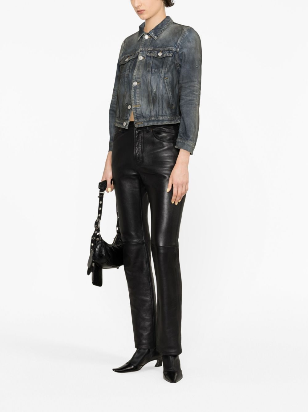 Ba1en*iaga Dupes cropped denim jacket