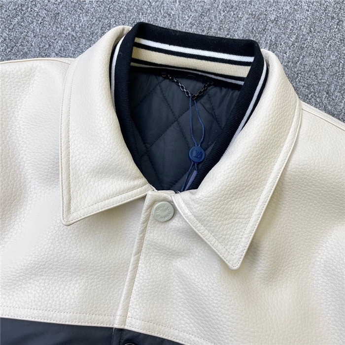 2024ss LV Leather Cotton Jacket Top Version