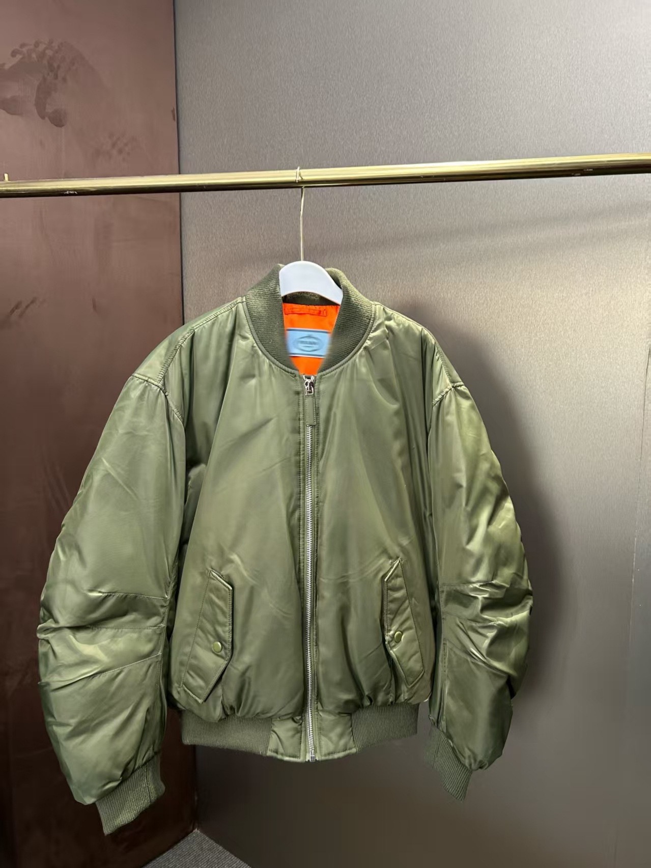 Pra*a 23FW Re-Nylon Down Bomber Jacket – High-End 1:1 Replica
