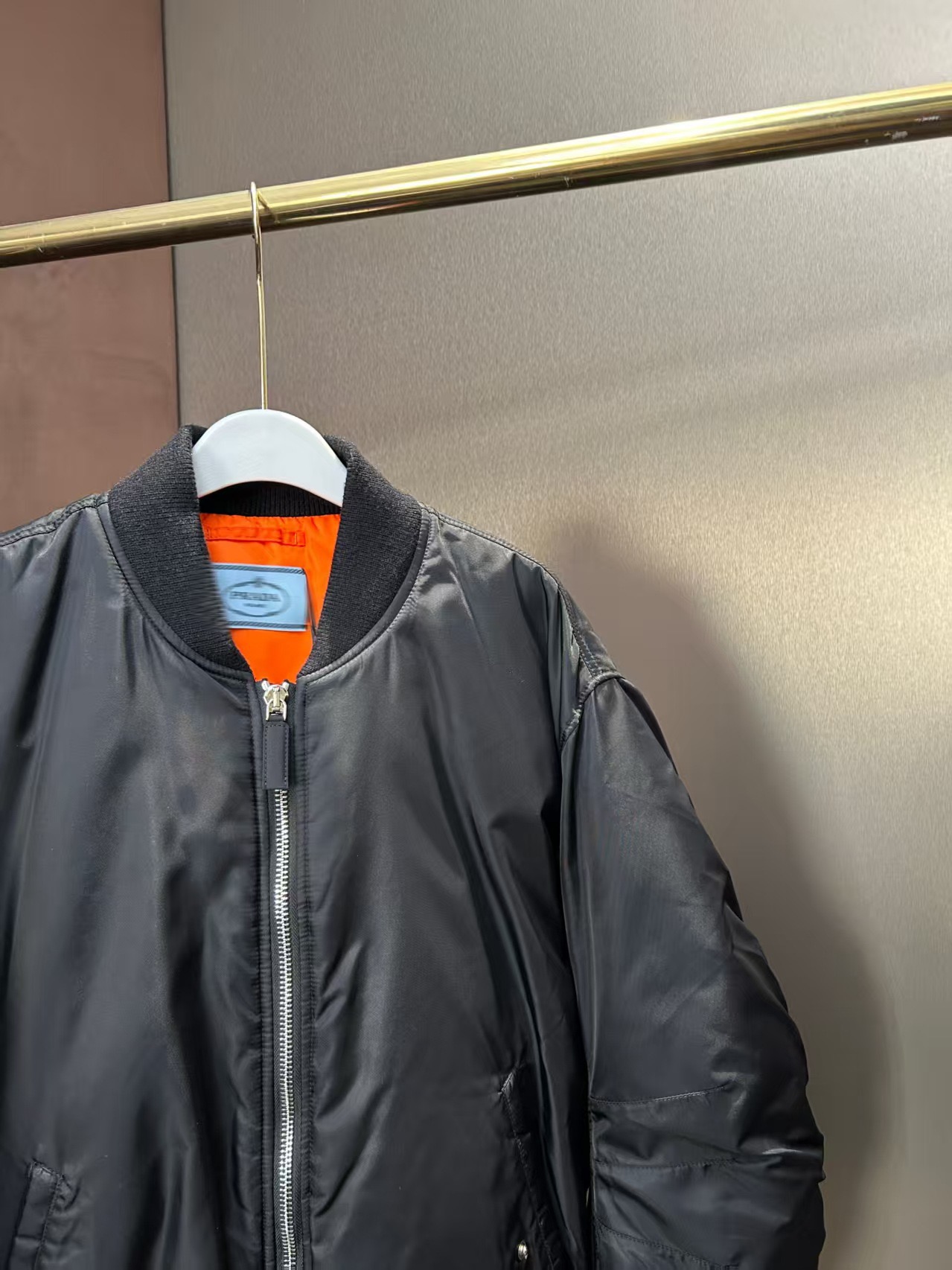 Pra*a 23FW Re-Nylon Down Bomber Jacket – High-End 1:1 Replica