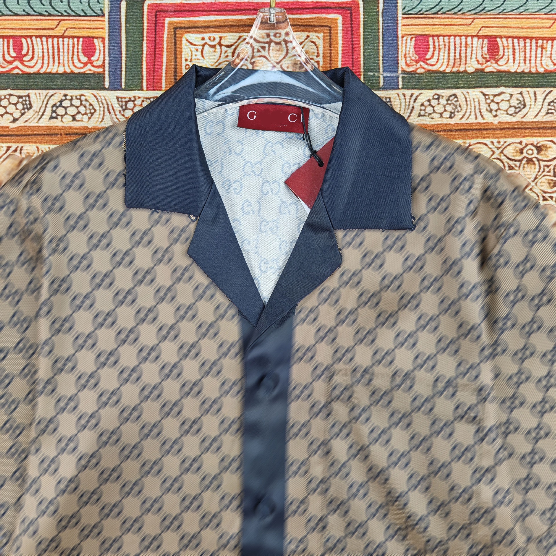 Luxury-Inspired GG Silk Shirt | Replica with Premium Detailing