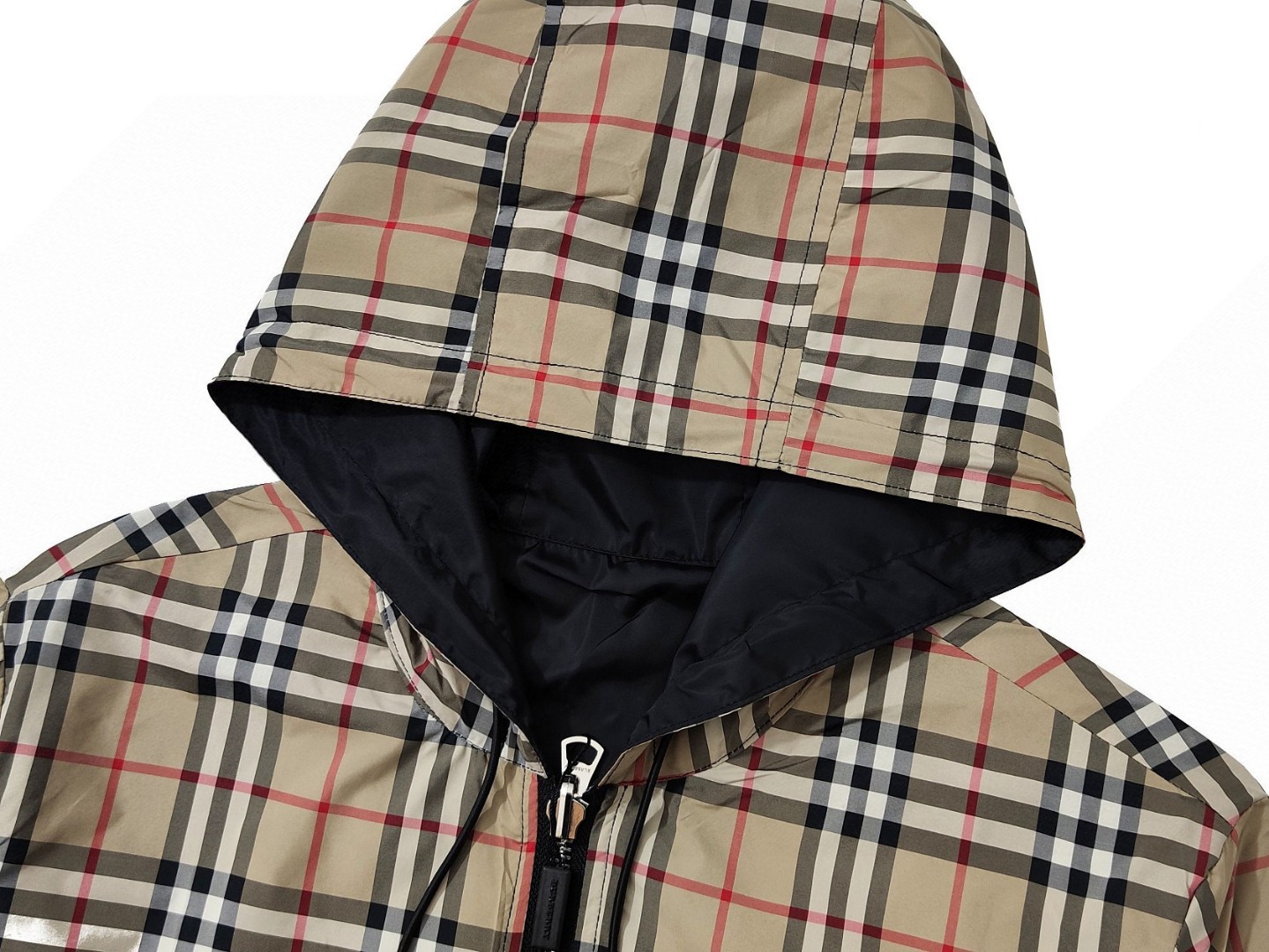 Bv*b*rry Plaid Hooded Jacket rep