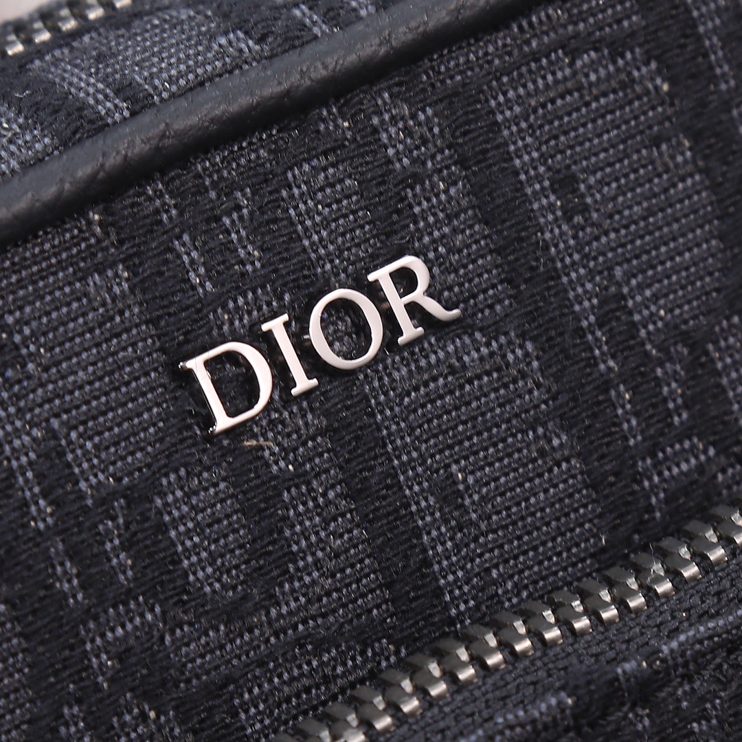 D10r Black Oblique Knit Round Triple Bird Bag